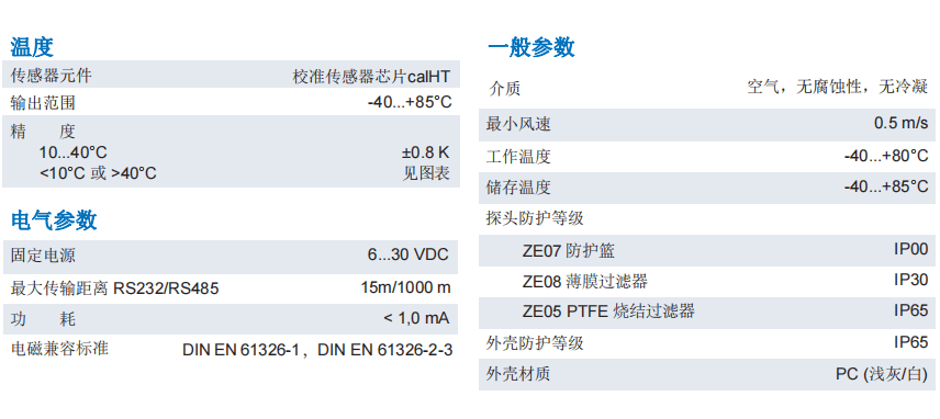 蓋加美Galltec+mela L系列 數(shù)字型 溫濕度變送器參數(shù)