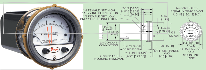 DWYER A3000系列  差壓開關(guān)/表參數(shù)